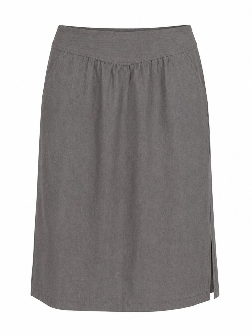 Gray A-Line Pencil Skirt for Work, Office, Professional
